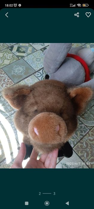 Игрушка кабан мягкий