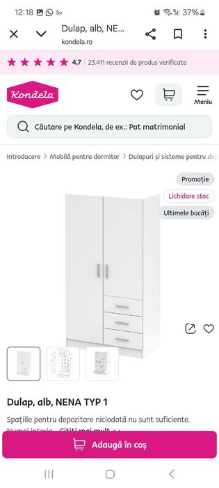 Vand dulap dormitor.175/96/51                       2 noptiere Gratis