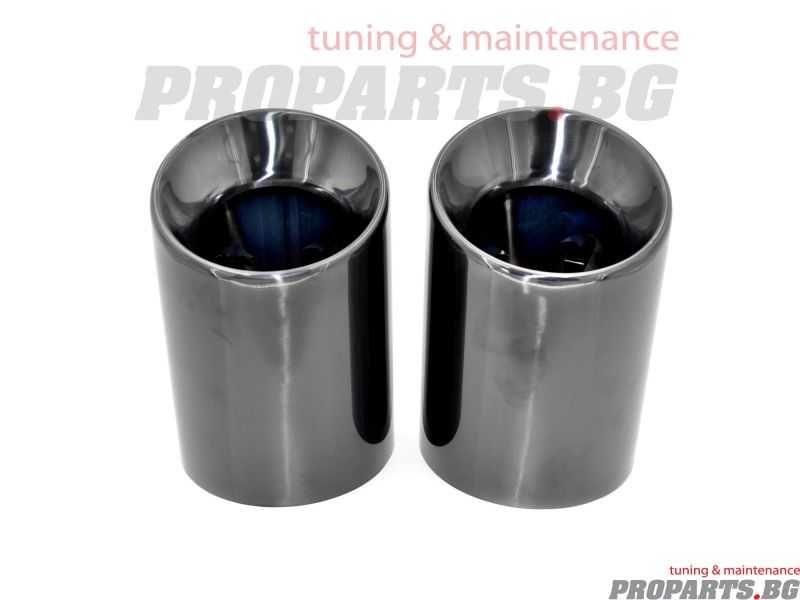 Хромиран черен ауспухов накрайник