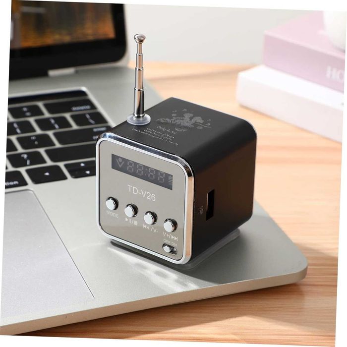 Mini Boxa Portabila cu Radio FM MP3 Player LED LCD 45dB USB MicroSD