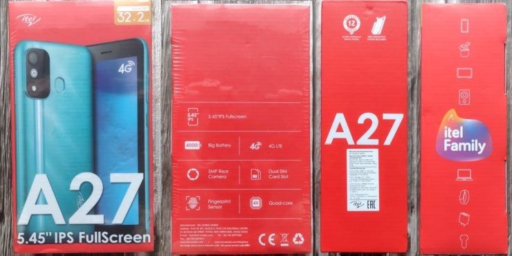 itel A27 2/32 с отпечаткой пальца