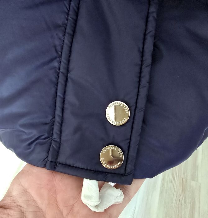 Яке с качулка и колан Patrizia Pepe,38/XSтъкмо синьо, ново с етикет!