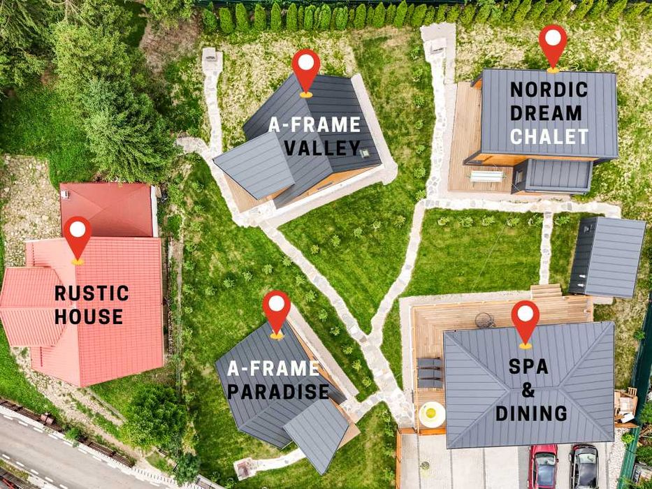 Vile A-frame de închiriat – Jacuzzi & Sauna & BBQ | Bușteni