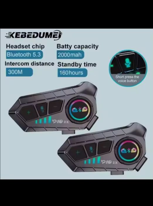 Интерком Bluetooth слушалки за каска