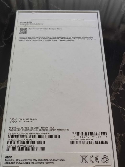 iPhone 15 pro като нов. eSim.