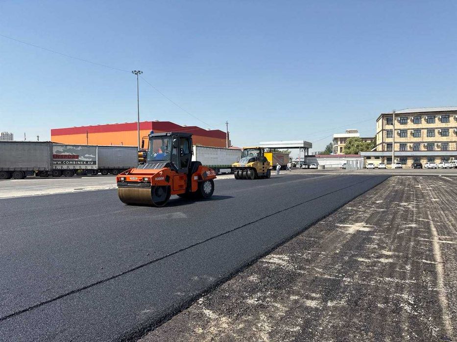 Асфальтирование территорий заводов, фабрик в Ташкенте.
