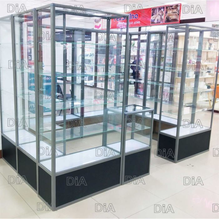 Прилавок витрина, стеклянная, metal oynaly vitrina va prilavkalar