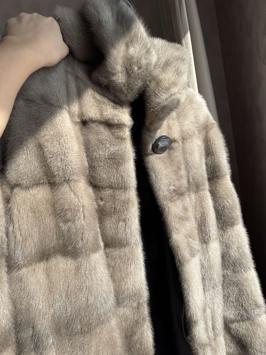 Норковая шуба серая