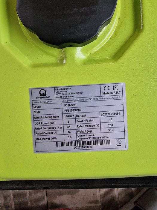 Generator Pramac 3500i