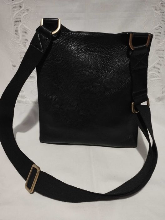 MULBERRY ЕСТЕСТВЕНА КОЖА - черна, мъжка чанта през рамо