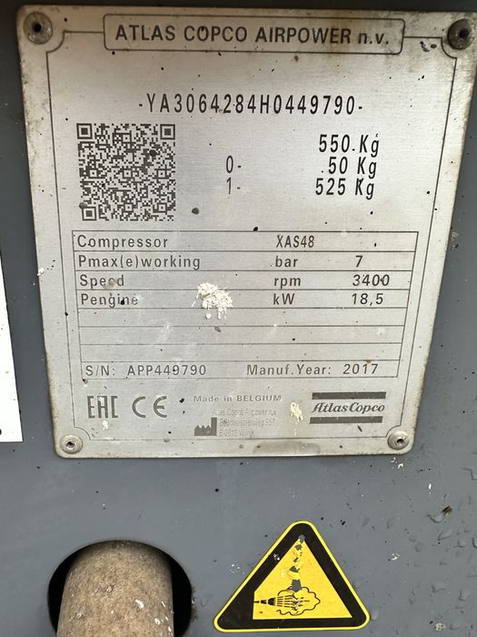 Motocompresor Atlas Copco XAS48