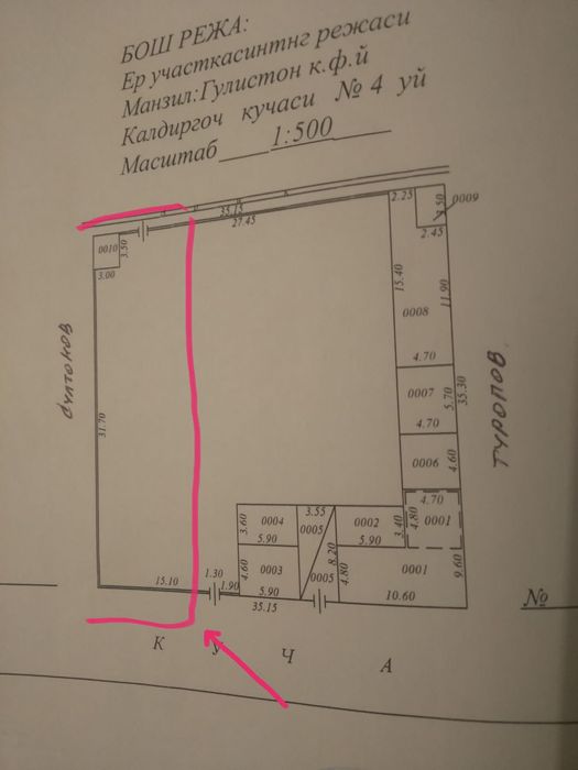 Пустой участок. Буш ер сотилади.