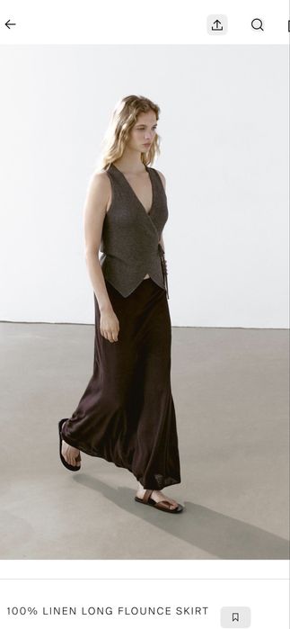 Юбка из льна Massimo Dutti, новая, длинная