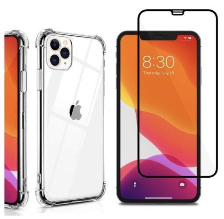 Husa Bumper Anti Soc si Folie Curbata 11D Iphone 11 12 13 14 PRO MAX