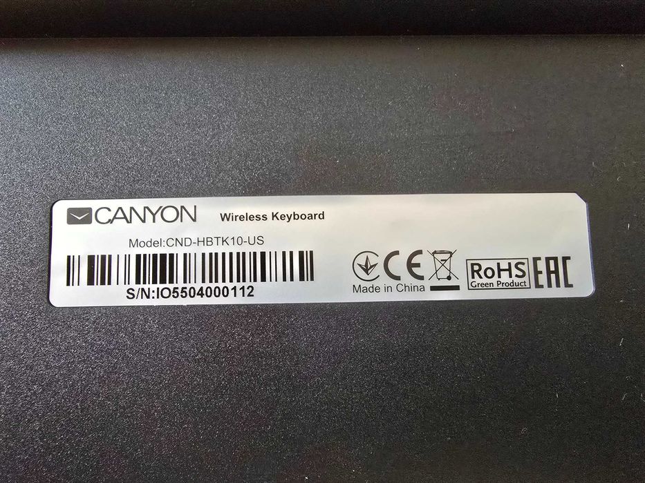 Tastatură Wireless Canyon BK-10 Ultra-Slim - Layout Apple/Mac OS