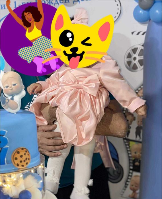 Пеоиязна рокля бебешко розово