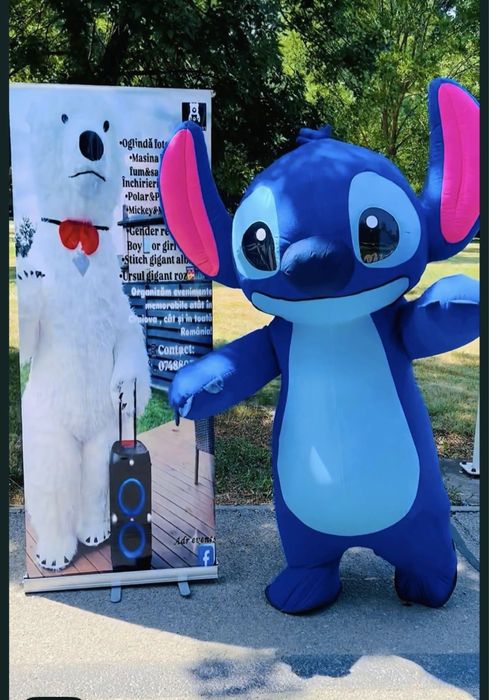 Mascote gonflabile/oglinda foto/masina baloane/tun fum/fum greu/tort