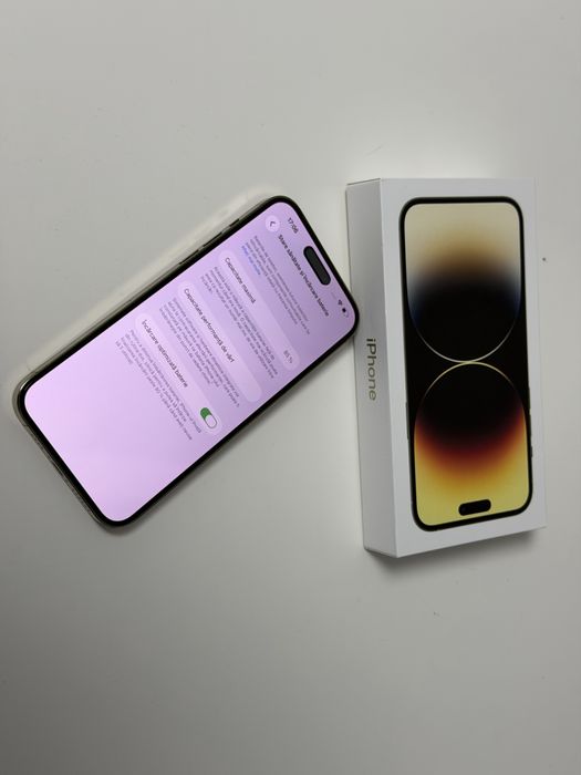 iPhone 14 Pro Max Gold / 128GB / Full Box / IMPECABIL