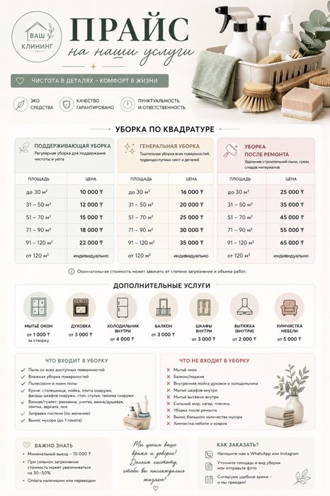 Клининг уборка домов