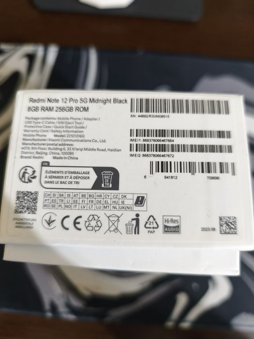 Xiaomi Redmi Note 12 Pro 5G 8GB Ram 256gb stocare ROM + 2 huse