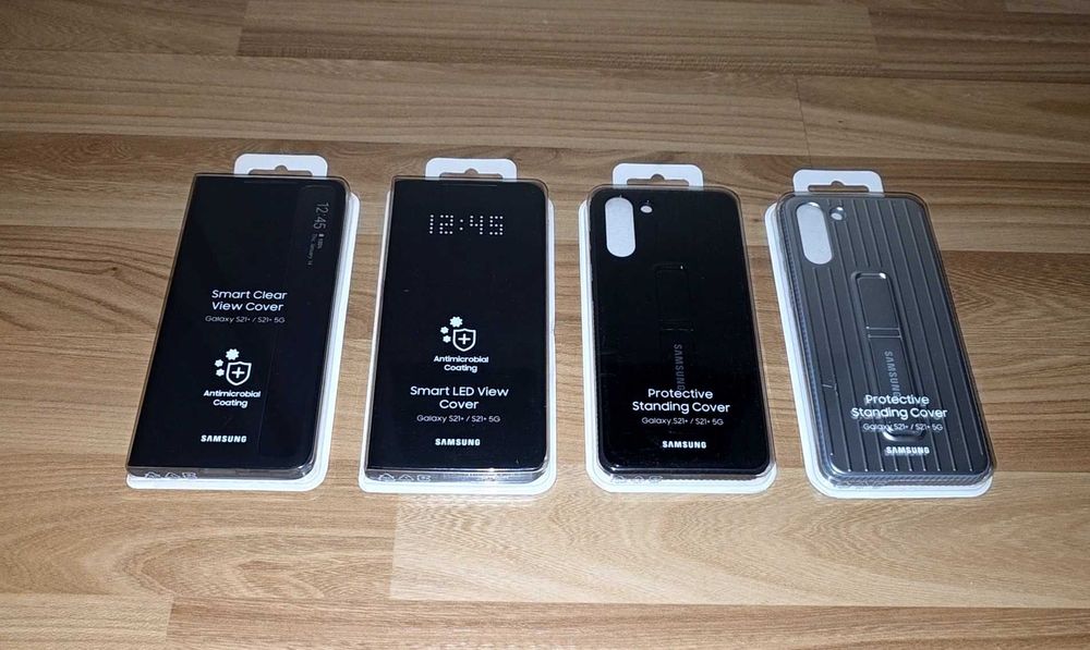 Husa Samsung S21+/S22+ Plus Smart Clear view/LED View Cover/silicon case/protective standing cover S21+/S22 capac protectie spate cu inel ring