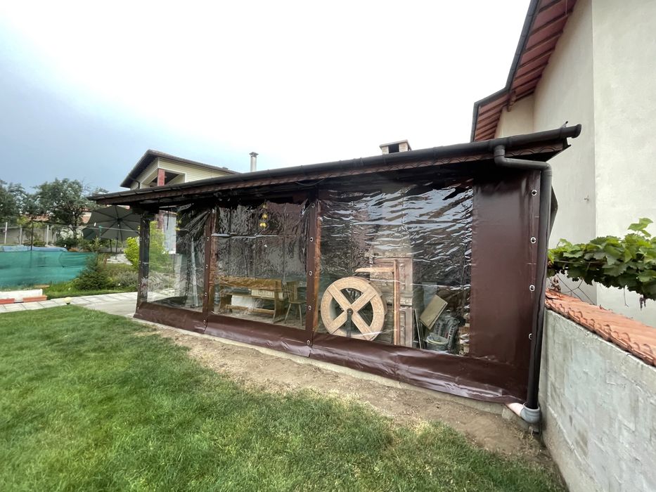 Ветроупорни завеси тенти PVC винил ветробрани прегради барбекю найлон