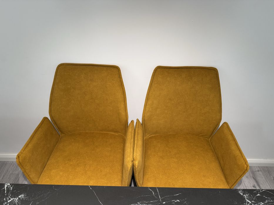 Set 6 buc. scaun rotativ LUGRO mustar 56x60x82 cm HOMLA