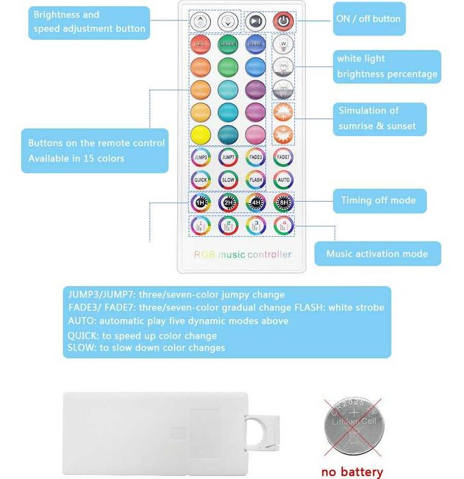 Светодиодна цветна лента, водоустойчива