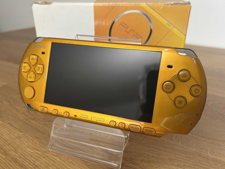 PSP 3000 Bright Yellow în cutie — culoare foarte rară, modată, 64GB