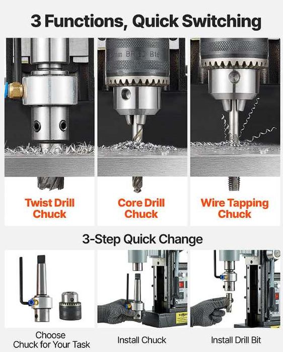 Masina de gaurit cu talpa magnetica 1500 W Turatie Variabila 60 mm