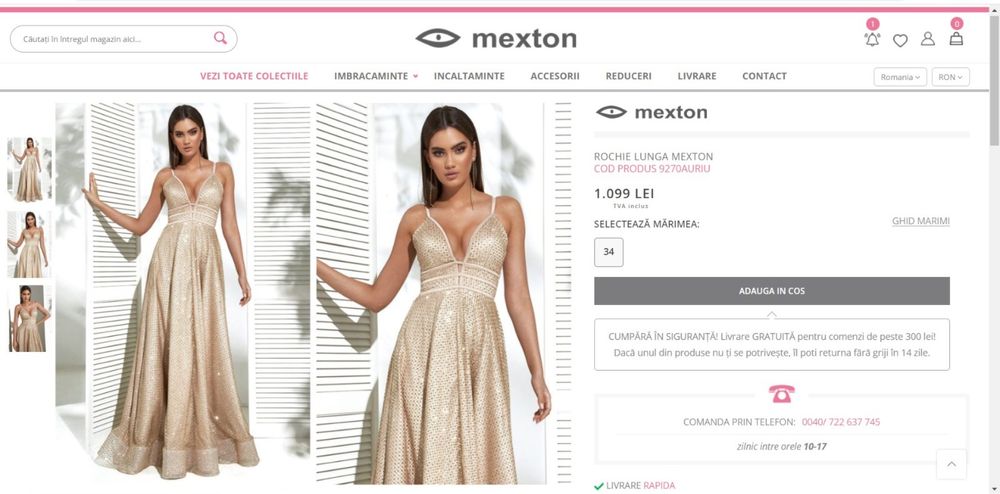 Rochie de seara, Mexton