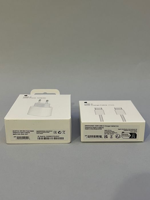 Ново Зарядно за iPhone Apple – адаптер 20W и кабел USB-C към USB-C