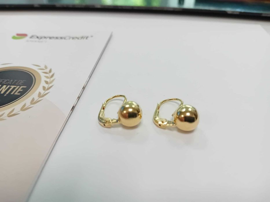 (Ag33) Cercei Aur 18K/Garantie 2 ani