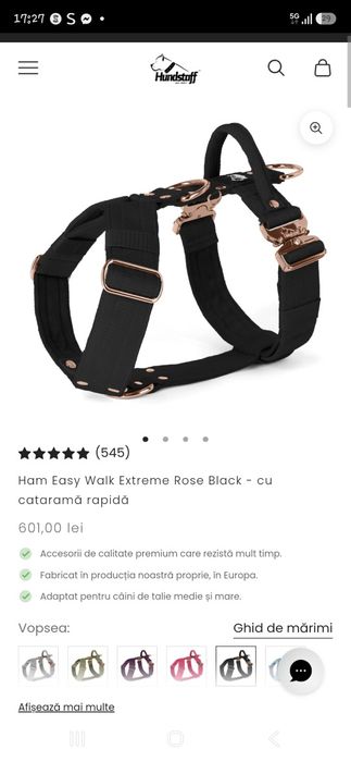 Ham Easy Walk Extreme Rose Black - cu cataramă rapidă