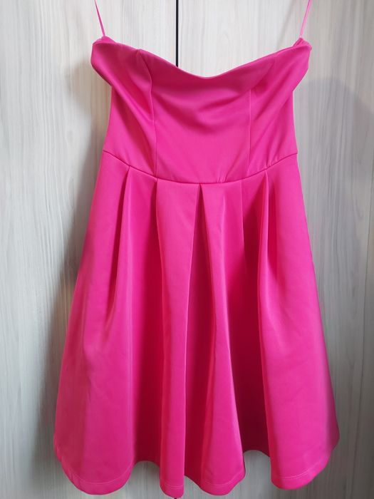 Официална елегатна  цикламена рокля