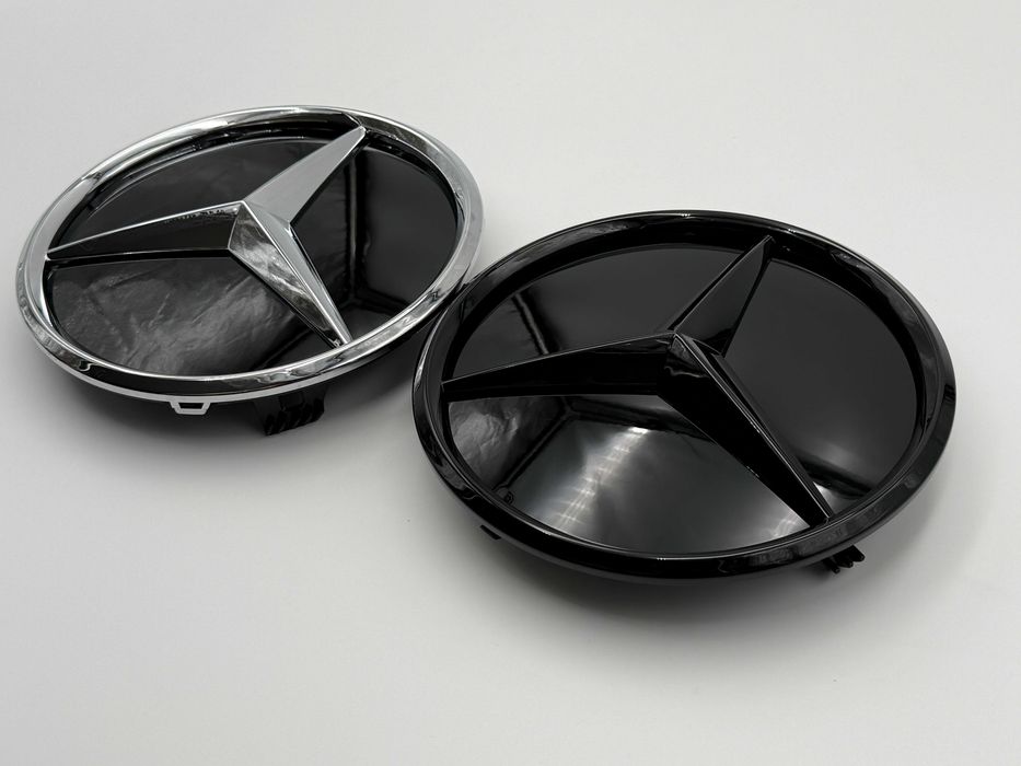Emblema Compatibila Mercedes W204 C class crom/negru 3D