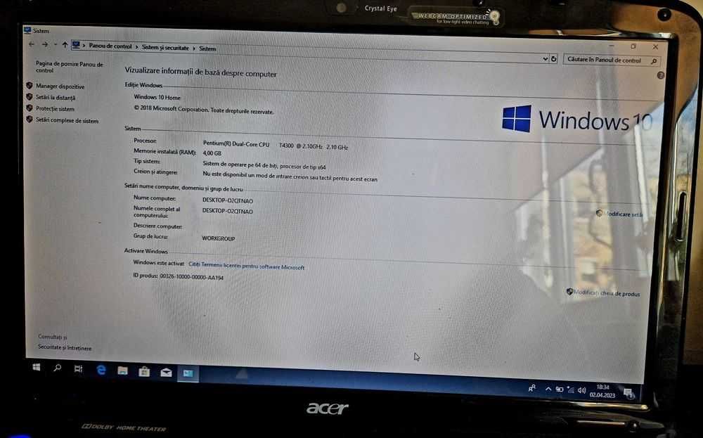 Laptop Acer Aspire 5738 ZG