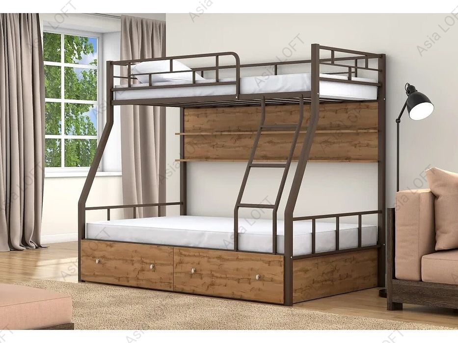 Металлическая Двухъярусная Кровать, Лофт Стиле ,