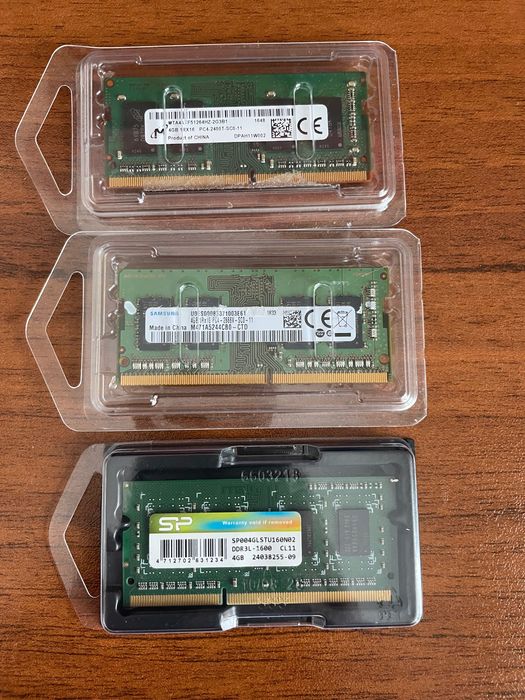 RAM памети 1 DD3 и 2 DDR4