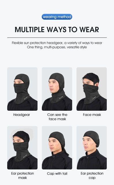 Cagula mască protectie antivant neopren ski bicicleta moto unisex