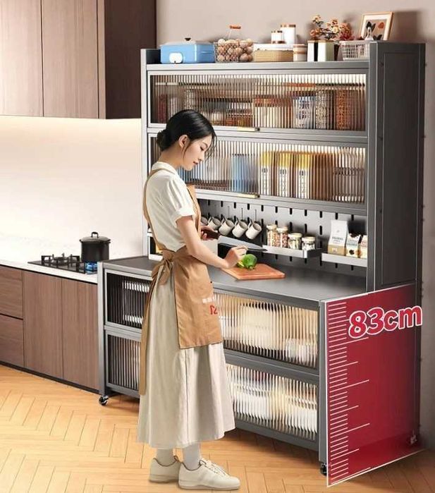 Шкаф для хранения посуды кухонный многофункциональный