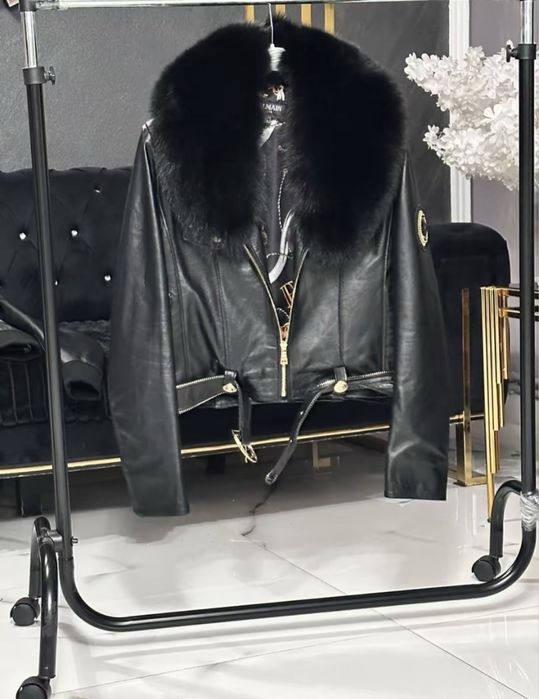 Geaca balmain piele