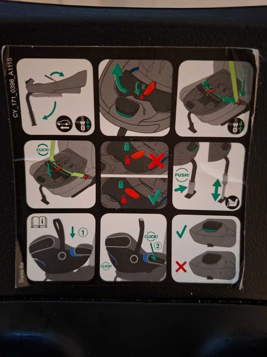 Scaun auto ISOFIX GB Base-fix, 45-105 cm, Roșu