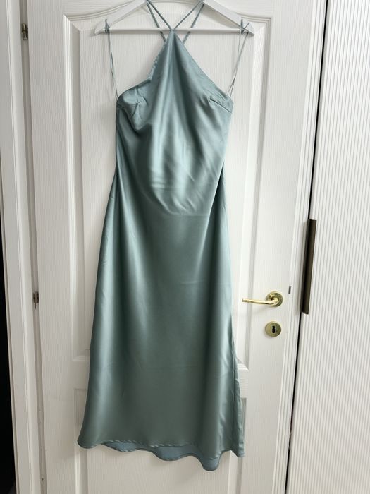 Rochie lungă satinata -Zara