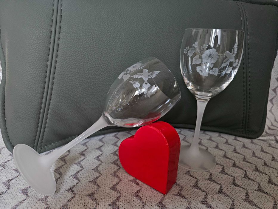 Сватбени чаши с колибри 2 бр