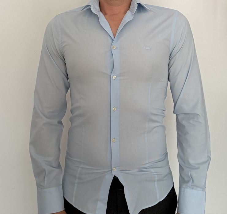 Cămașă CLASS Roberto Cavalli Made in Italy, bleu, mărimea S