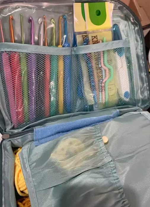 Комплект аксесоари за плетене, 58 части, алуминиеви куки – Пълен сет з