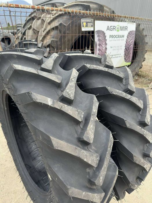 Cauciucuri 12.4-28 Panther 12 ply Noi pentru tractor Fiat Deutz camere jante U445 U45 anvelope Obada Steluta
