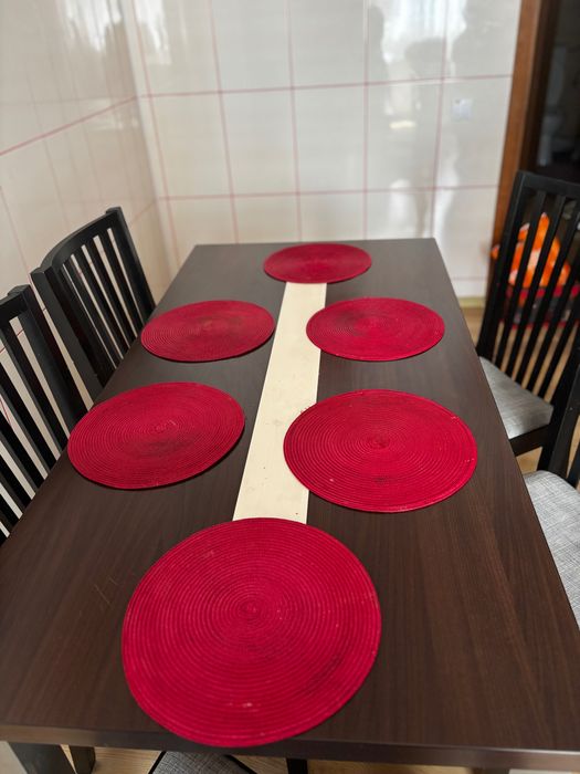 Set masă cu 6 scaune Ikea