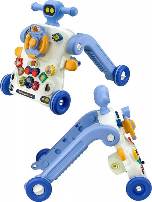 Детские ходунки-каталка 5 в 1 с развивающей панелью